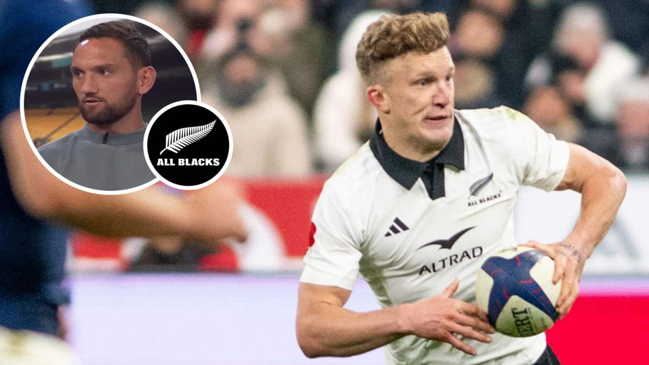 Chiefs and All Blacks fly-half Damian McKenzie, and former Chiefs and All Blacks fly-half Aaron Cruden (inset).