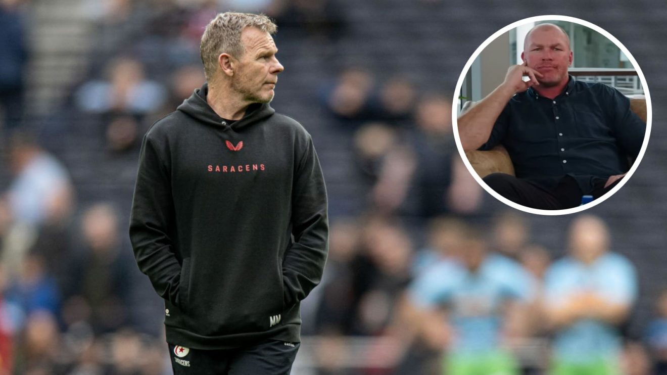 Saracens director of rugby Mark McCall and Springboks legend Schalk Burger (inset).