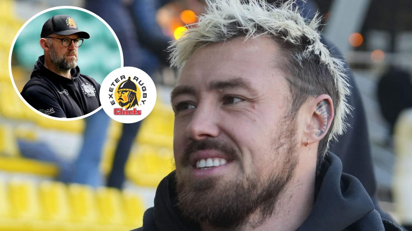 Ex-England winger Jack Nowell and an insert of Exeter Chiefs head coach Rob Hunter.
