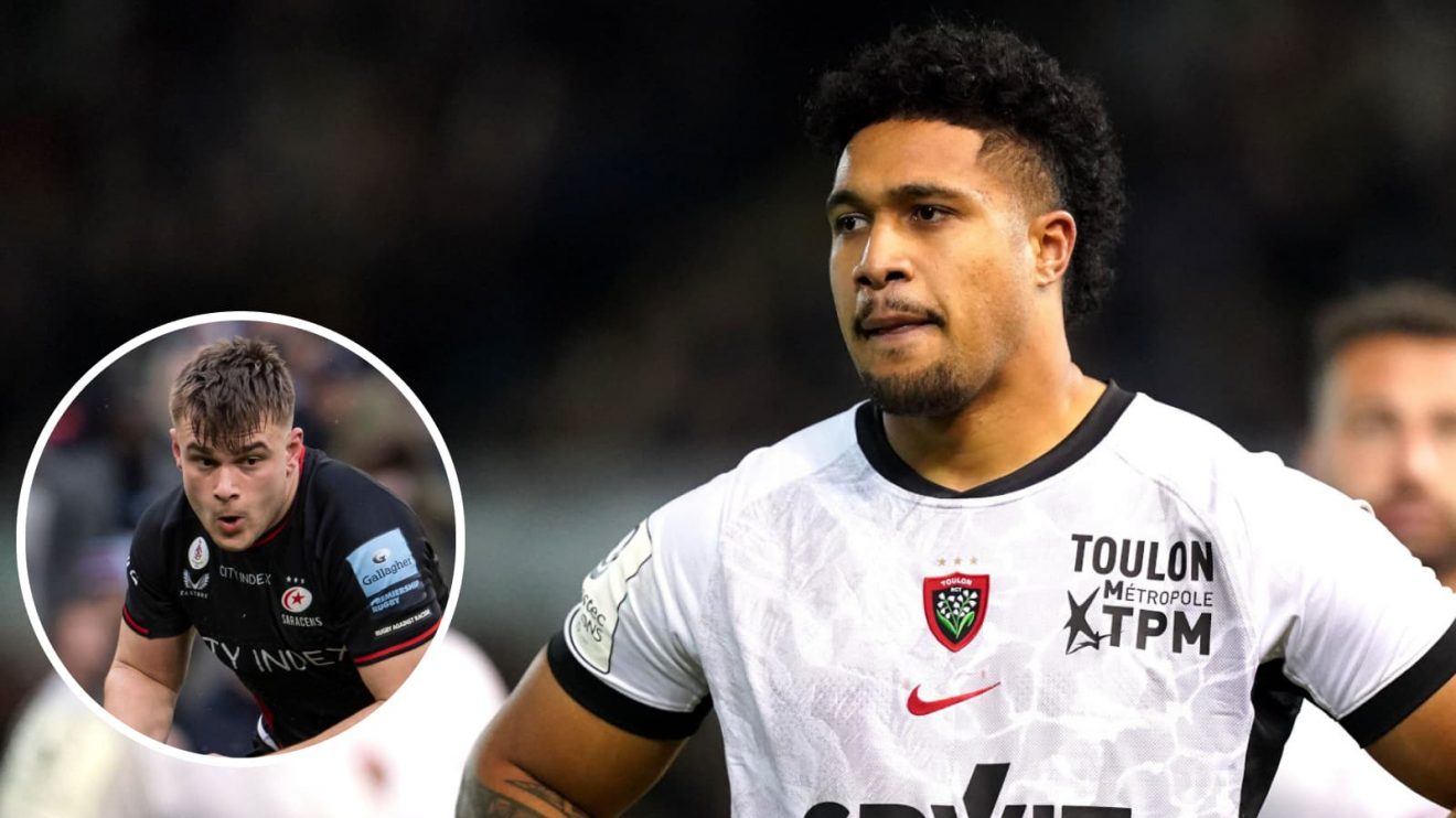 All Blacks and Toulon back Leicester Fainga'anuku and Saracens hooker Theo Dan (inset).