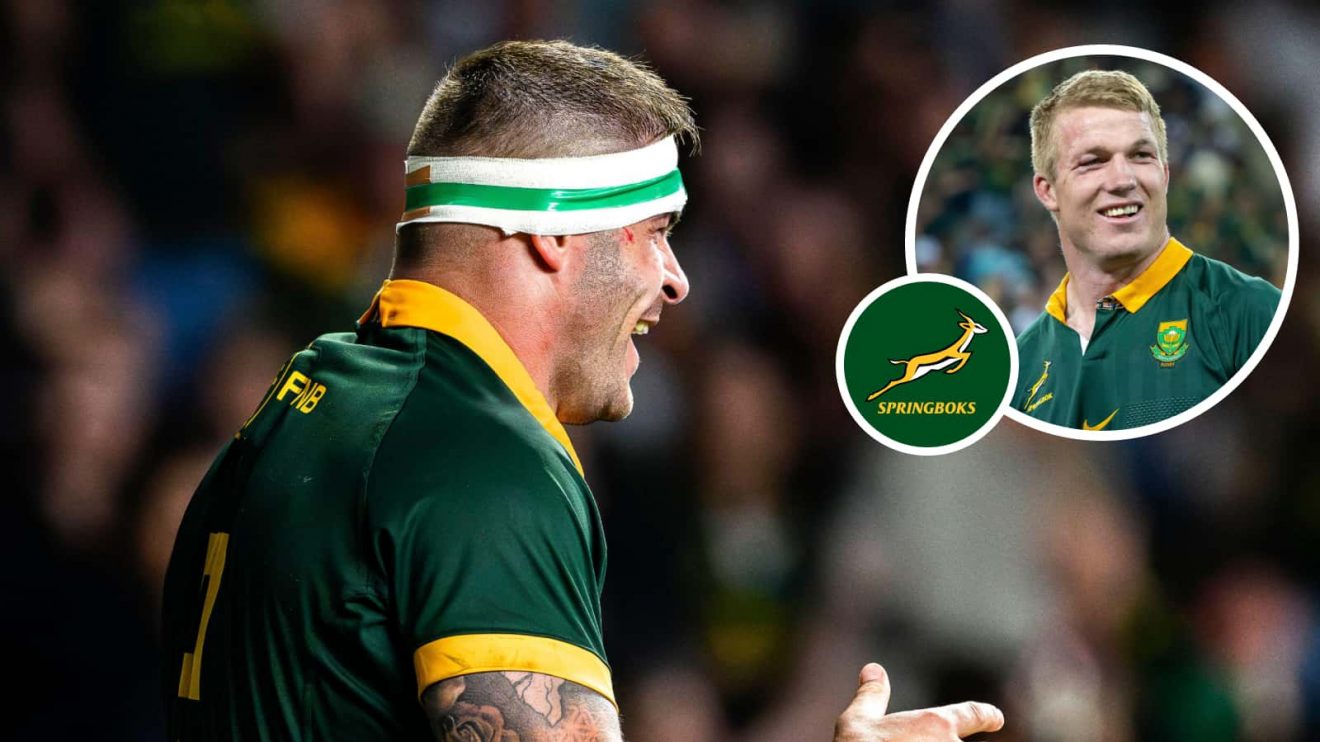 Springboks hooker Malcolm Marx and an insert of Pieter-Steph du Toit.