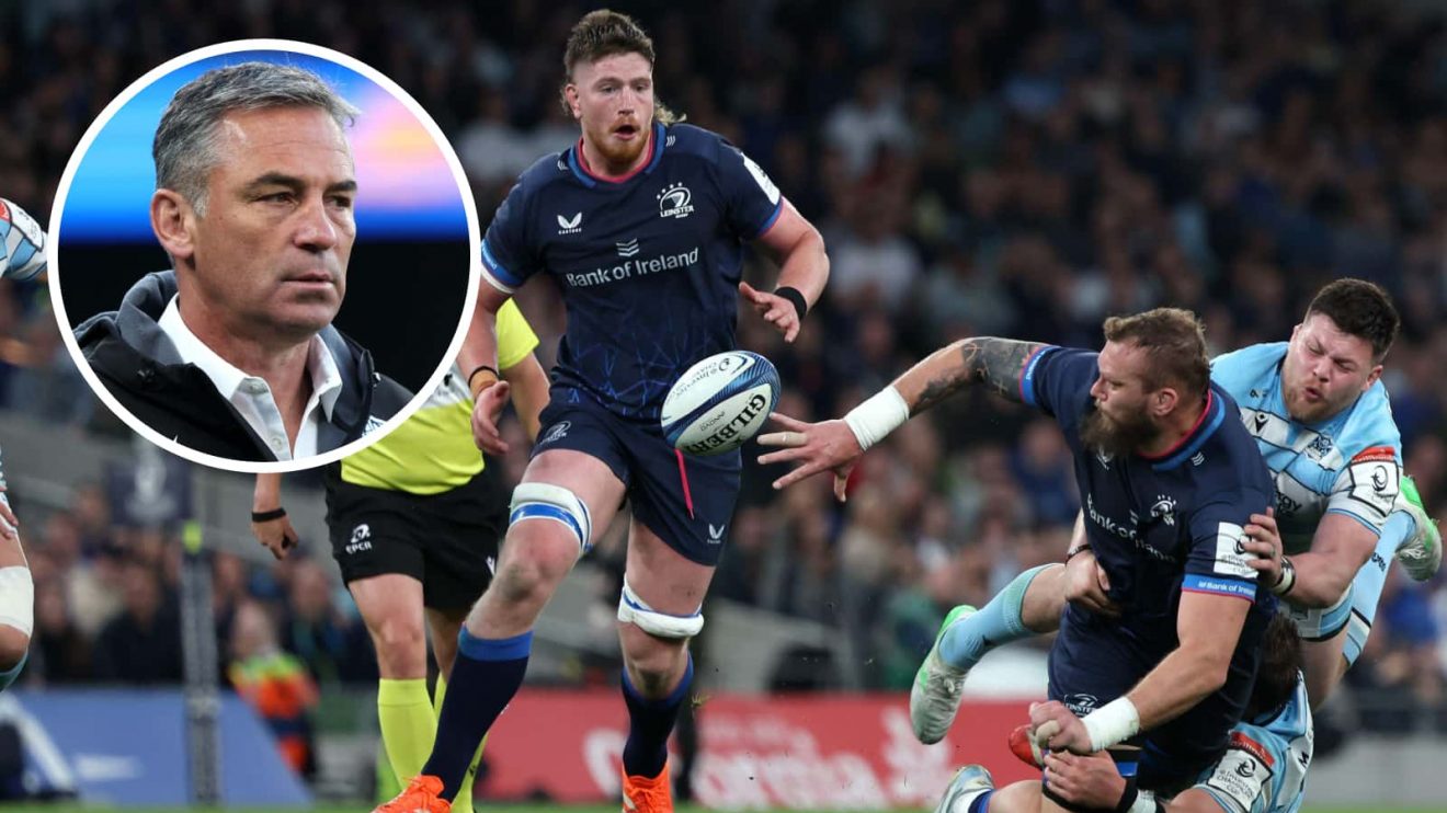 Leinster star RG Snyman and an insert of Franco Smith