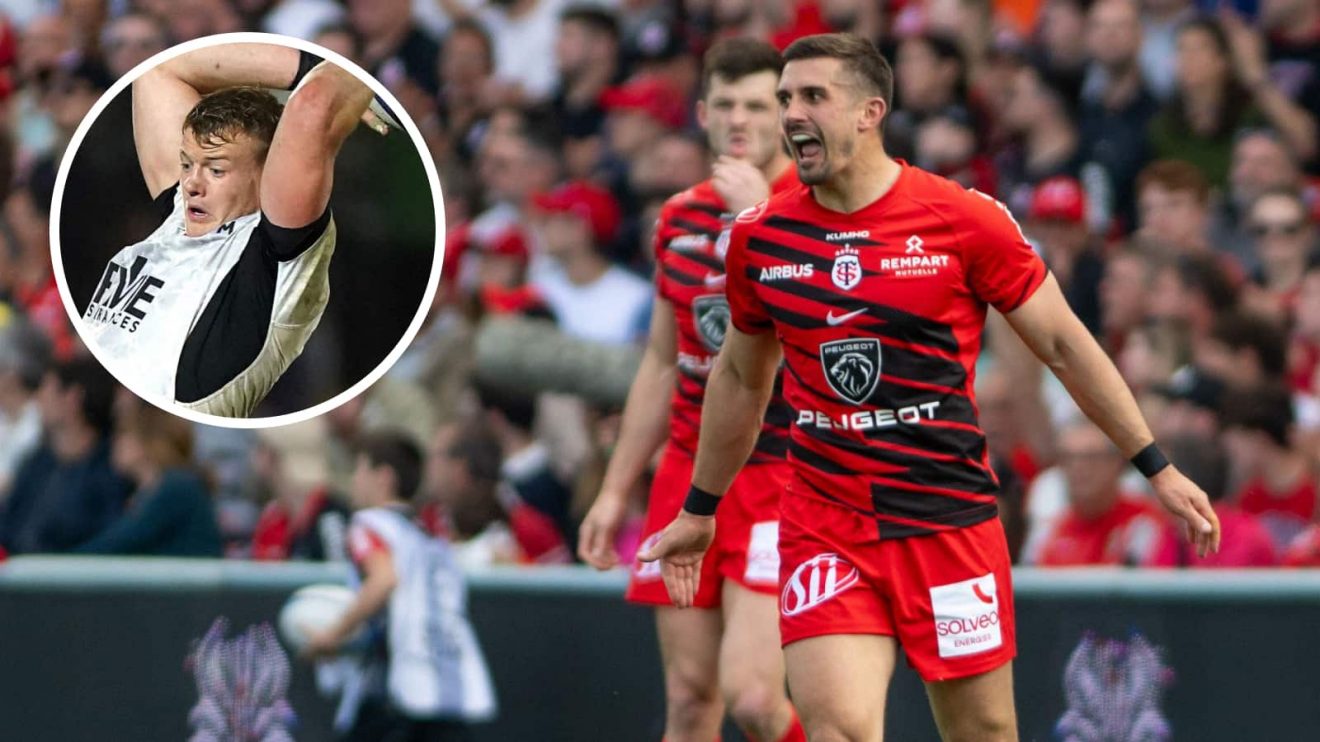 Toulouse playmaker Thomas Ramos and Toulon lock David Ribbans (inset).