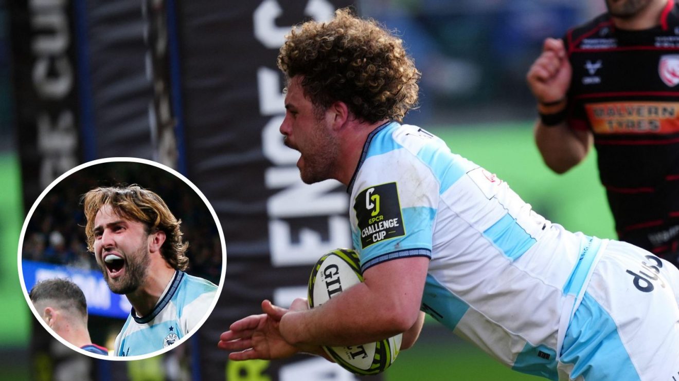 A two layered image of Alfie Barbeary and Tom de Glanville