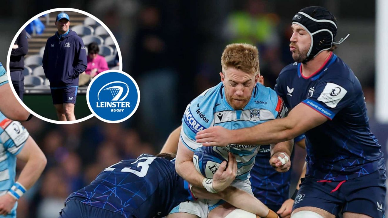 Leinster's impregnable rearguard and their defence guru, Jacques Nienaber (inset).