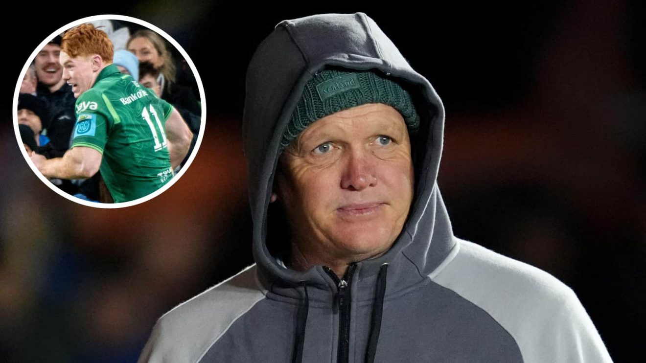 Stormers coach John Dobson and an inset of Connacht winger Shane Jennings.