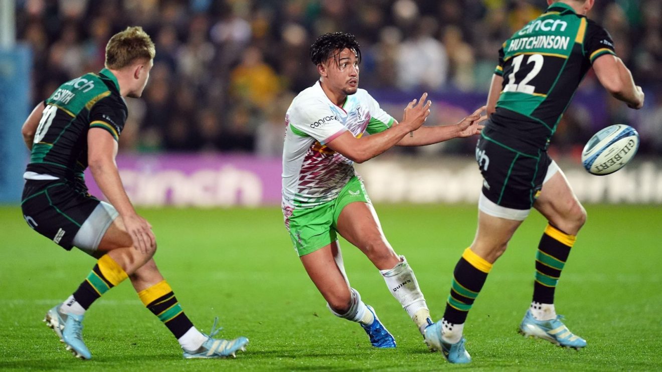 Harlequins playmaker Marcus Smith in action in the Premiership.