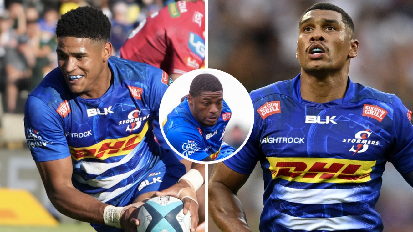 Sacha Feinberg-Mngomezulu Warrick Gelant and Damian Willemse image