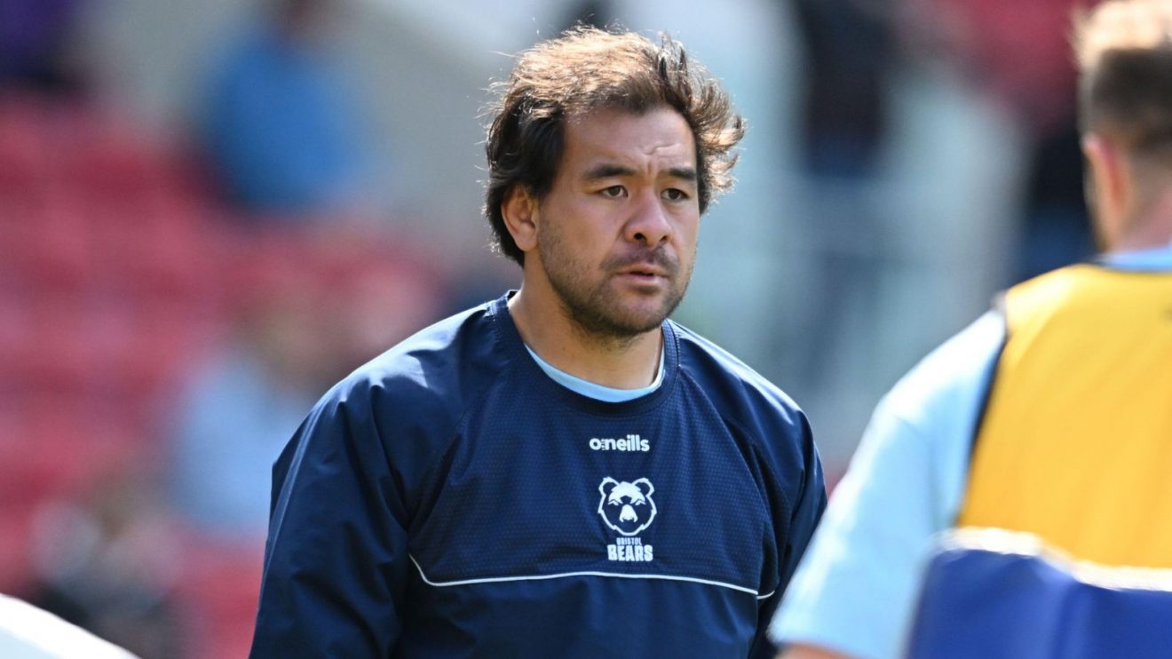 Bristol Bears forward Steven Luatua warming up before a Premiership game