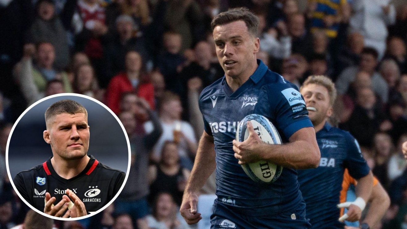 A two layered image of George Ford and Tom Willis