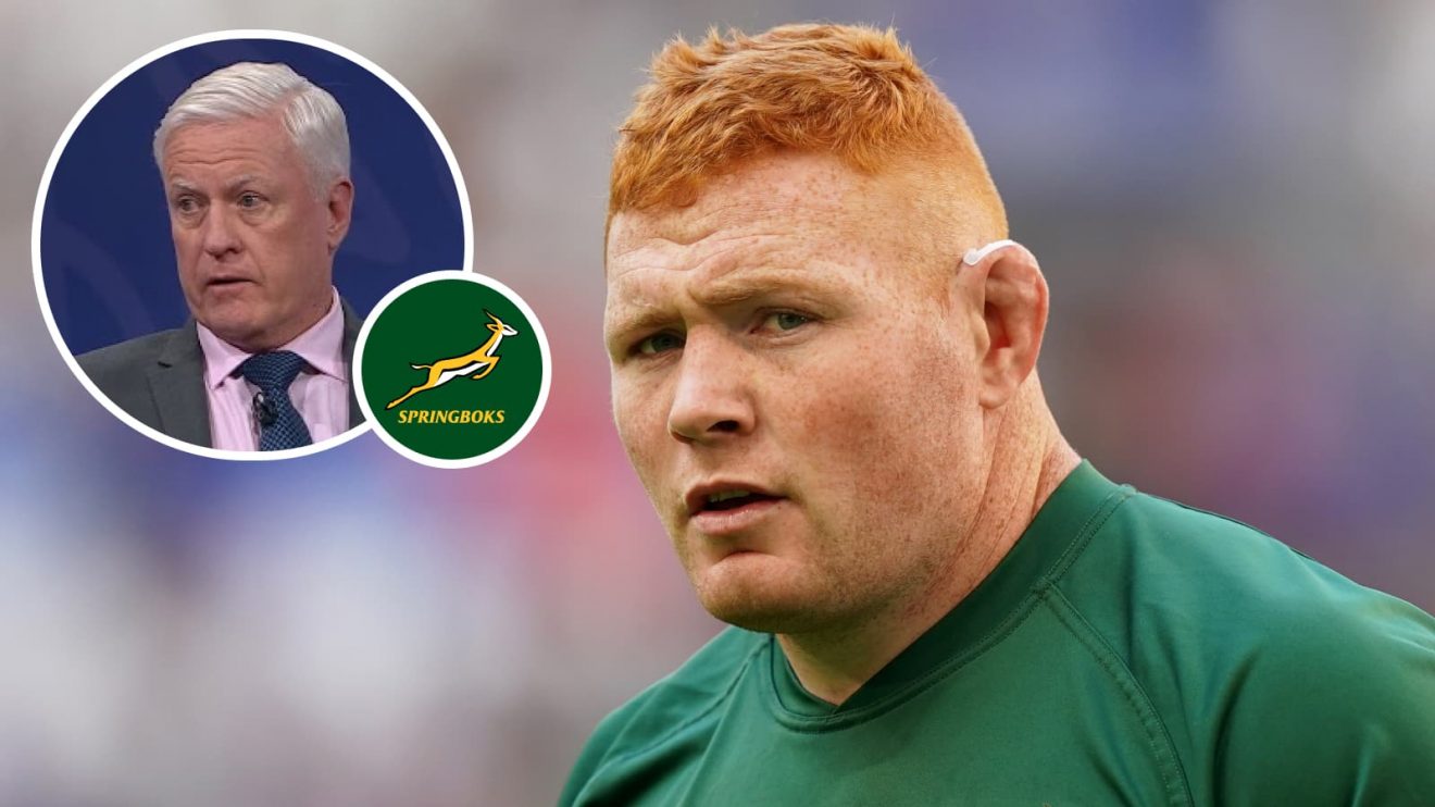 Former Springboks prop Steven Kitshoff and an insert of ex-Scotland coach Matt Williams.