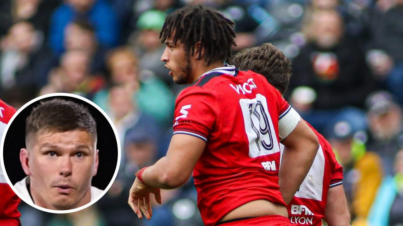 Owen Farrell and Mickael Guillard photo