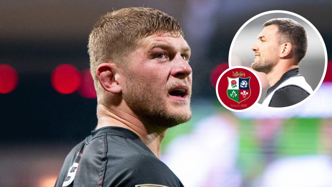 Toulouse flanker Jack Willis and his teammate Francois Cros.