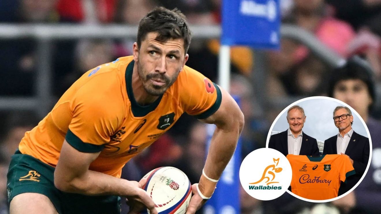 Australian scrum-half Jake Gordon and Wallabies head coaches present and future, Joe Schmidt and Les Kiss (inset).