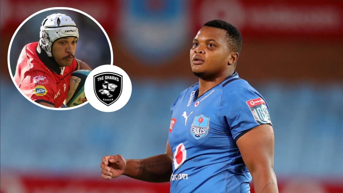 Simphiwe Matanzima and an inset of Edwill van der Merwe.