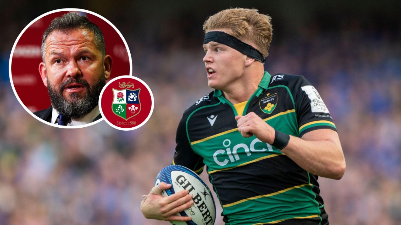 A two layered image of Henry Pollock and Andy Farrell