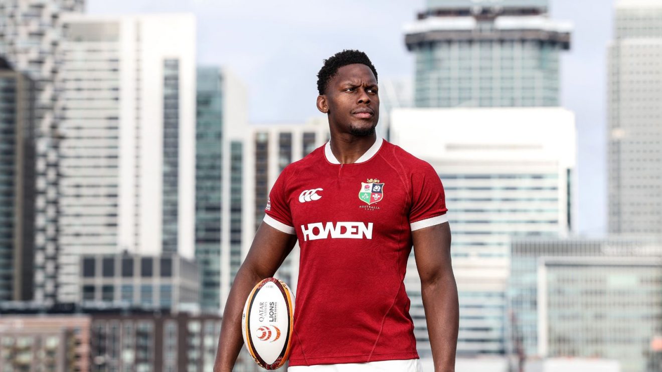British and Irish Lions captain Maro Itoje at a media event before the squad announcement