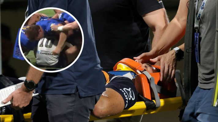 noah lolesio suffers a suspected spinal injury