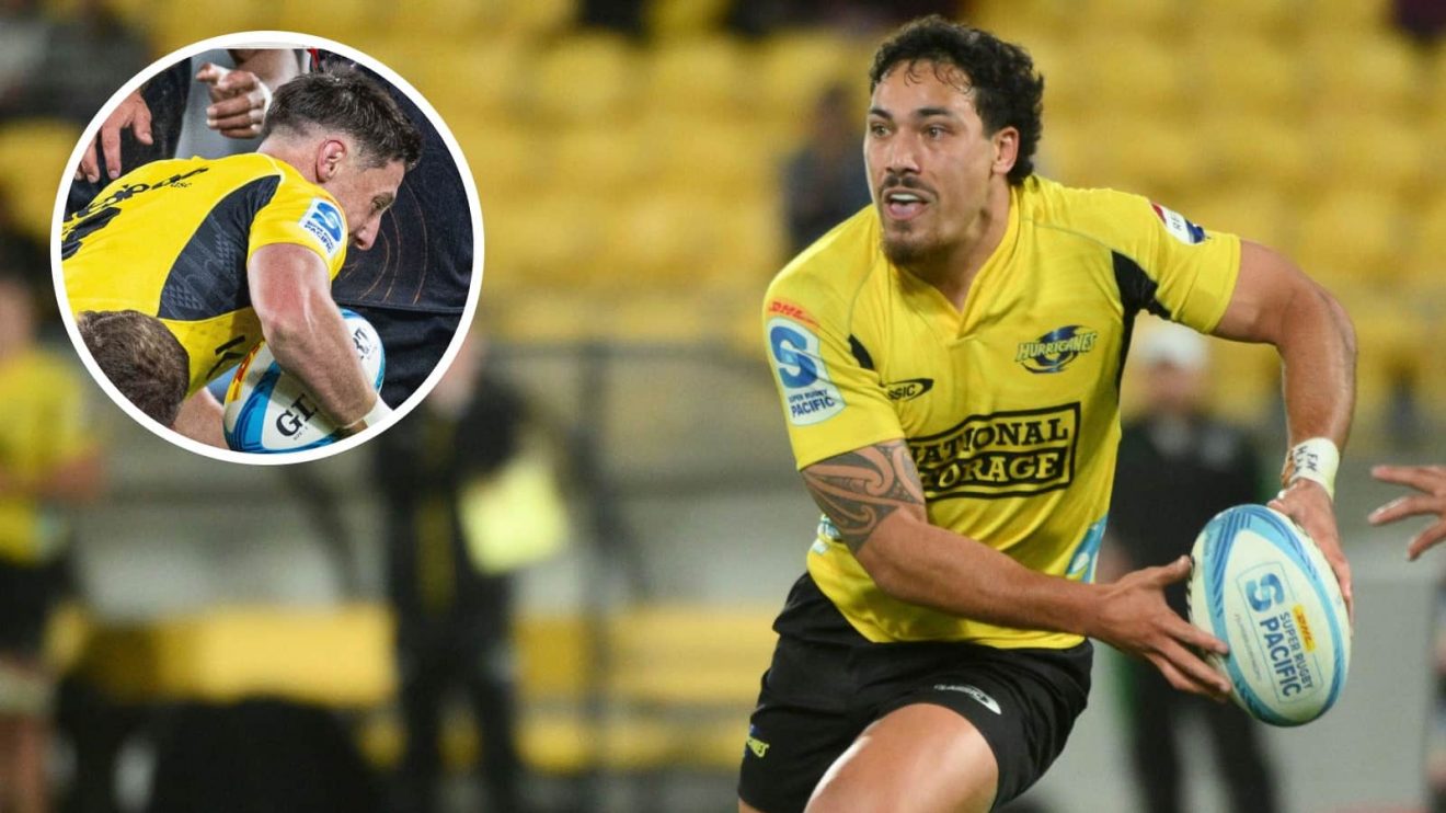 Billy Proctor and Cam Roigard (inset) in action for the Hurricanes.