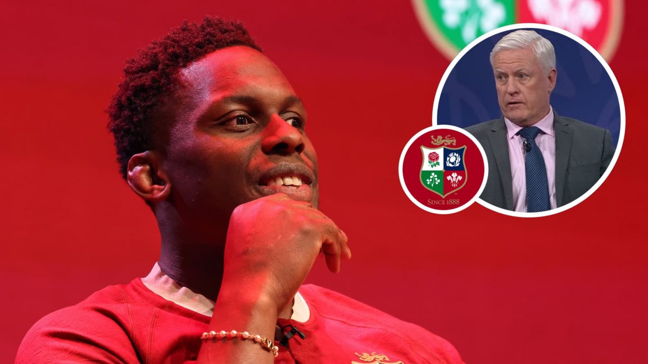 British and Irish Lions captain Maro Itoje and an inset of Matt Williams.