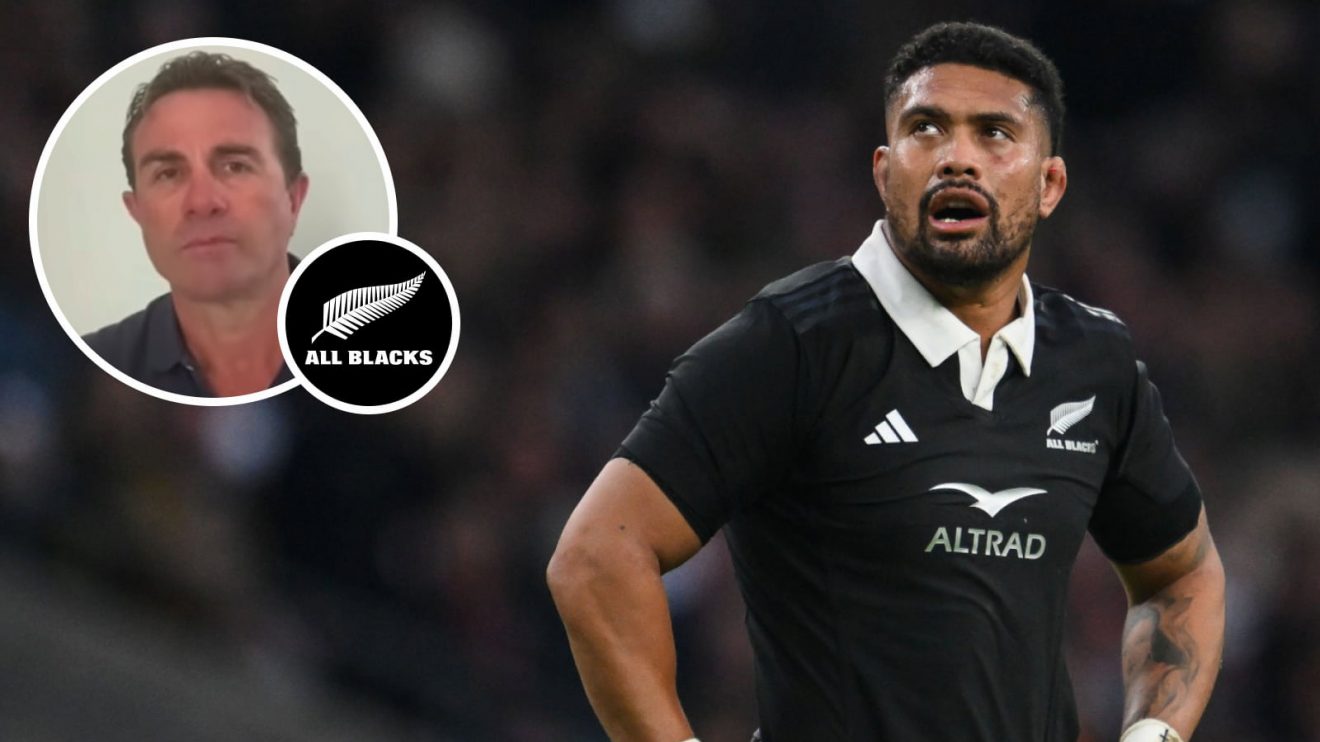 All Blacks back-rower Ardie Savea and former scrum-half Justin Marshall (inset).