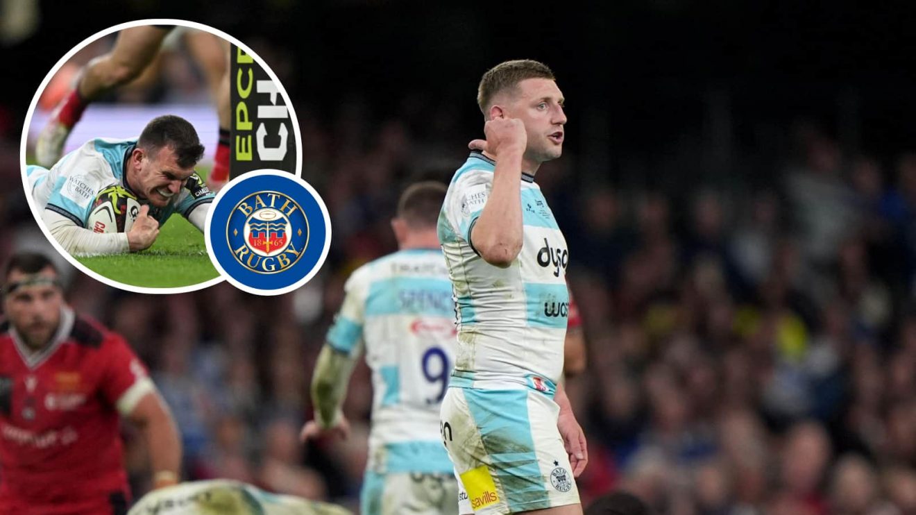 Bath halfbacks Finn Russell and Ben Spencer in the Challenge Cup Final.