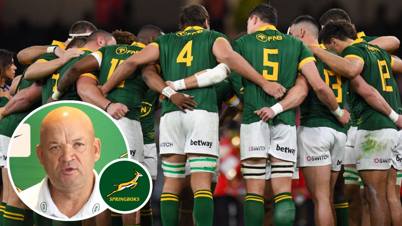 Deon Davids and SA huddle image