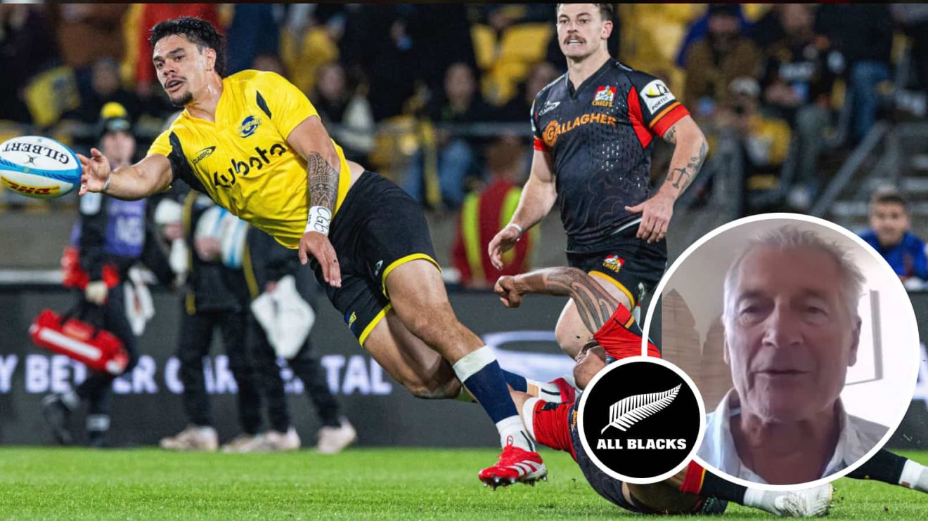 Hurricanes taking on the Chiefs in Super Rugby Pacific and former All Black Murray Mexted. (James Foy/Speed Media/Icon Sportswire)