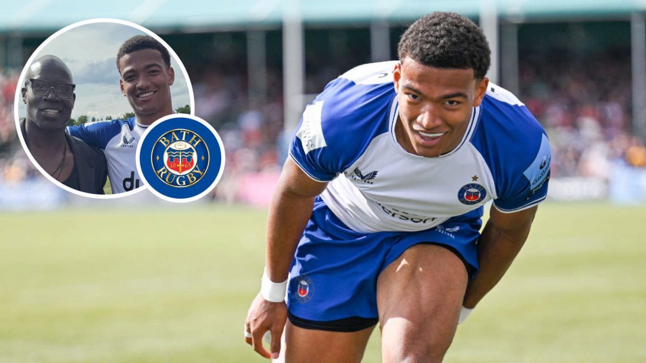 Tyler Offiah scored for Bath on his Premiership debut yesterday.