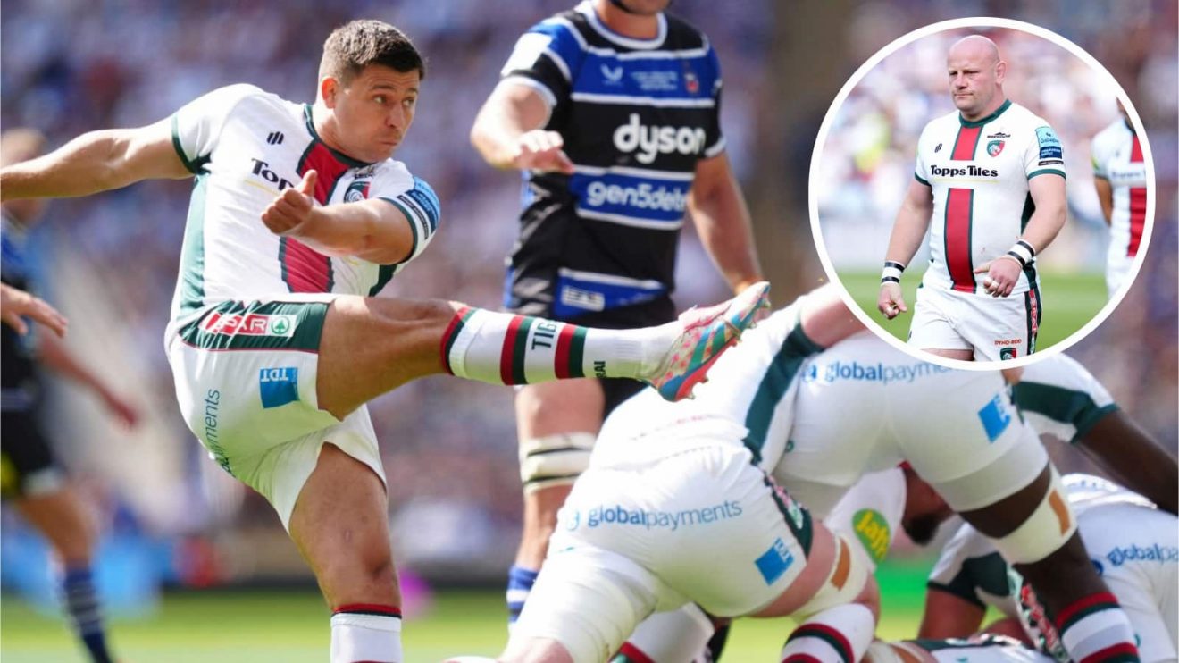 Ben Youngs box-kicking and fellow retiring Leicester Tigers legend Dan Cole (inset).