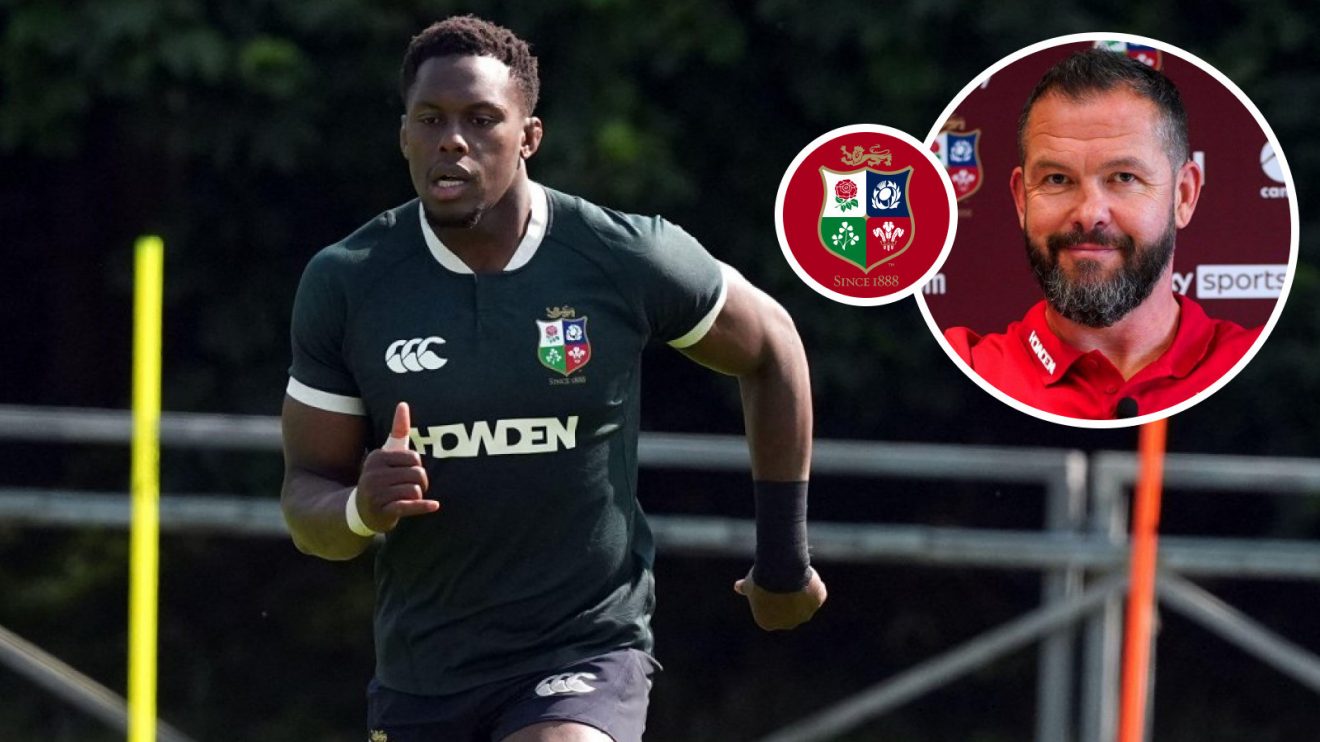 Maro Itoje and Andy Farrell pic