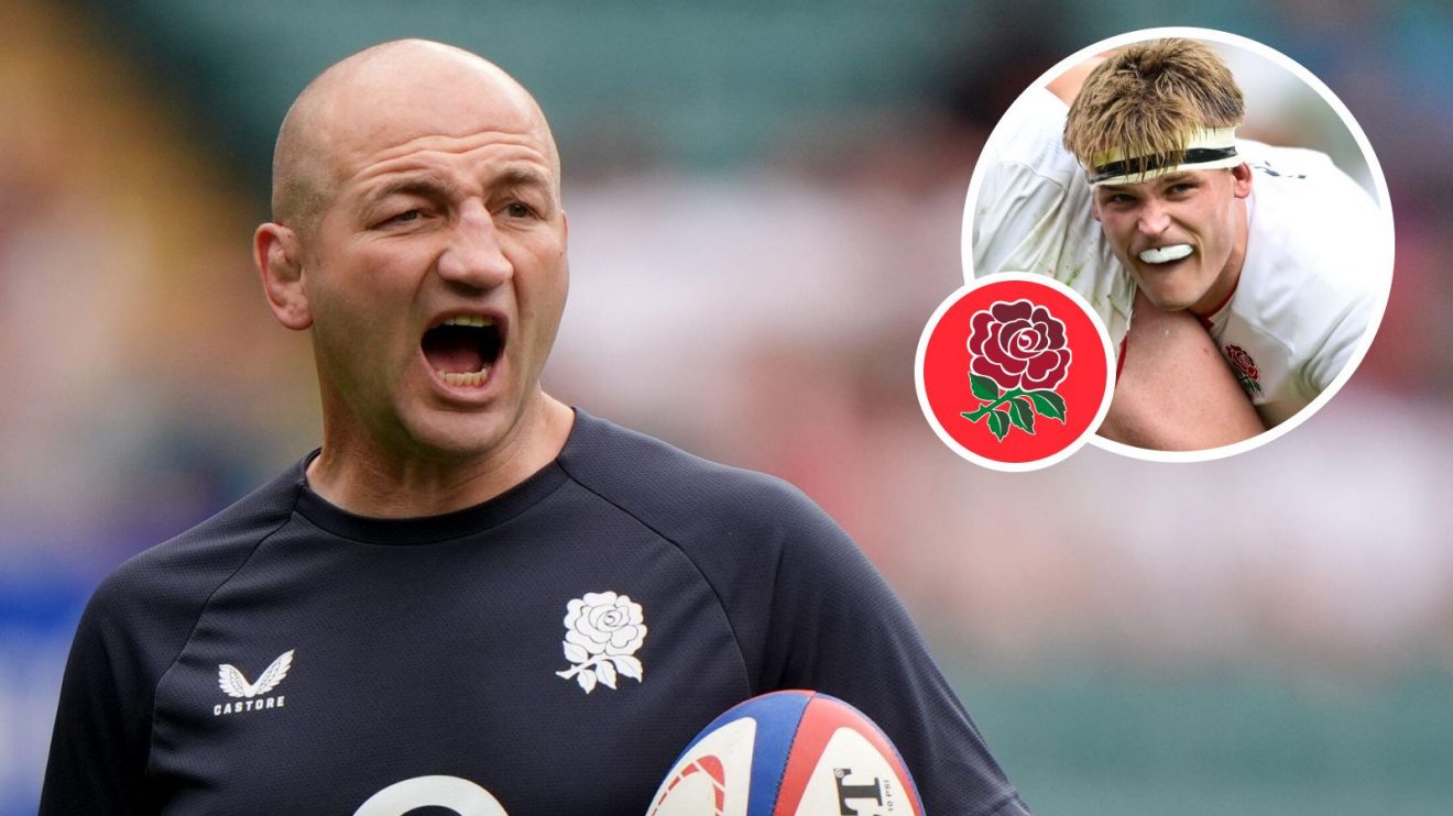 A two layered image of Steve Borthwick and Guy Pepper