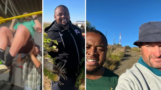 ‘Kamp Staal Daan’ – Rassie Erasmus posts footage of Human’s Springboks prop camp as Asenathi Ntlabakanye sheds the kilograms
