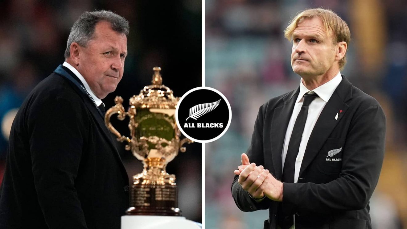 Ian Foster and current All Blacks head coach Scott Robertson.