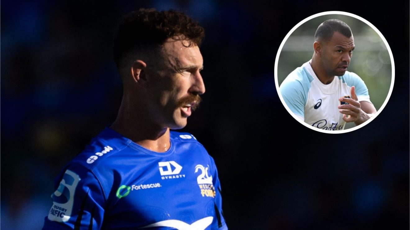 Western Force scrum-half Nic White and full-back Kurtley Beale.