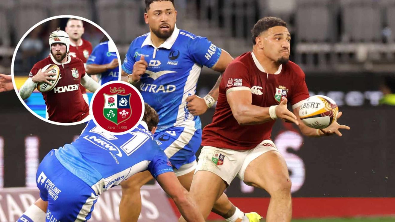 British and Irish Lions players Sione Tuipulotu and Mack Hansen