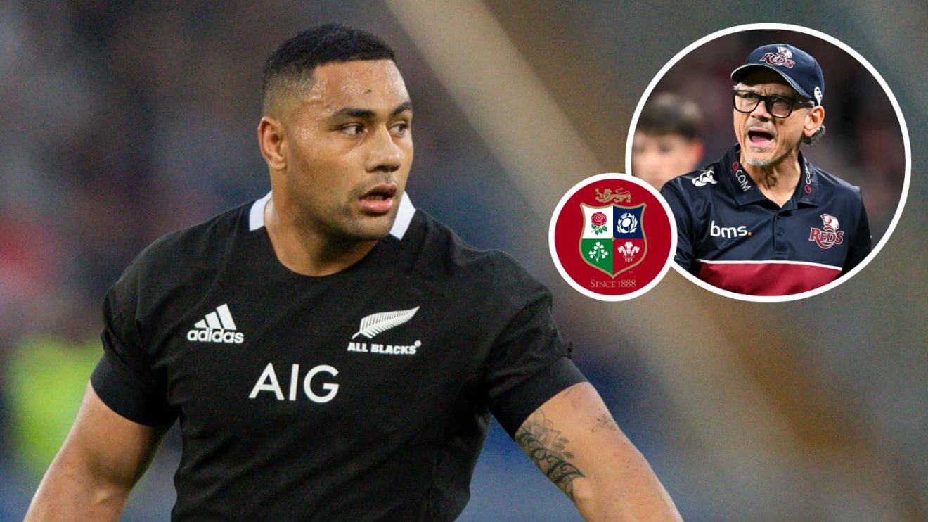 Former All Blacks centre Ngani Laumape and an inset of Les Kiss.