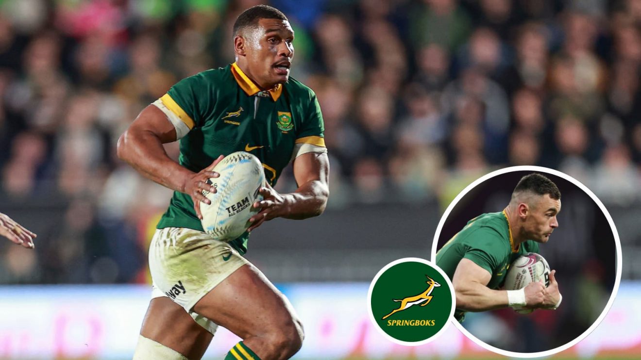 Damian Willemse starts at full-back for the Springboks.