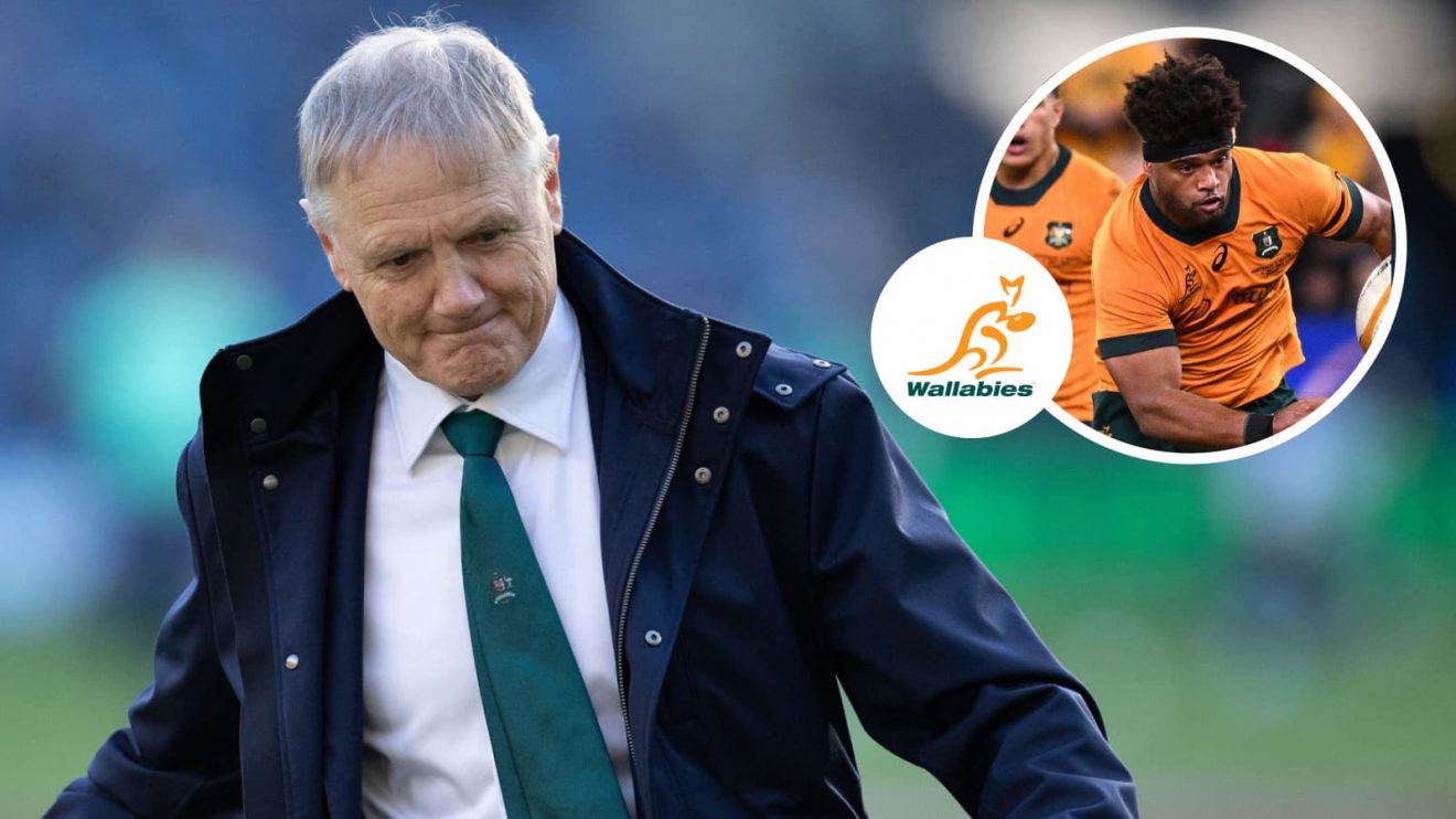 Wallabies head coach Joe Schmidt and back-rower Rob Valetini (inset).