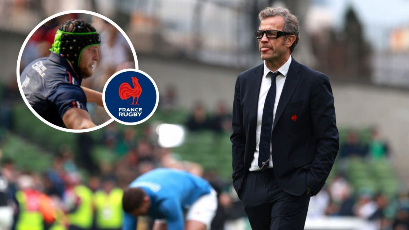 France head coach Fabien Galthie and the Canada-born Tyler Duguid (inset), who is one of eight uncapped players in the squad to face the All Blacks.