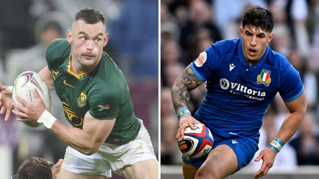 Springboks centre and captain Jesse Kriel and Italy star Tommaso Menoncello