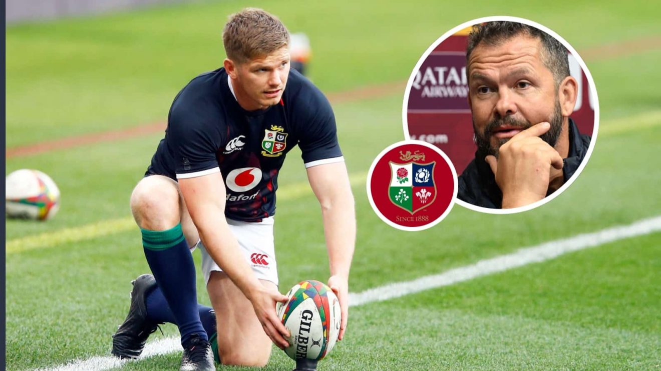 British and Irish Lions fly-half Owen Farrell and head coach Andy Farrell.