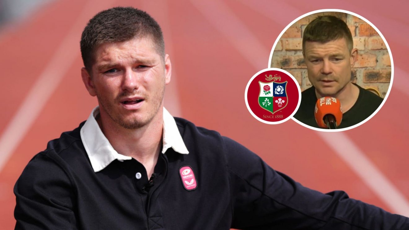 British and Irish Lions call-up Owen Farrell and legendary centre Brian O'Driscoll (inset).
