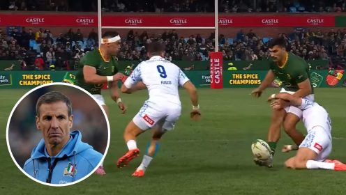Springboks ‘score was too big’ as Italy coach weighs in on Jesse Kriel’s controversial try