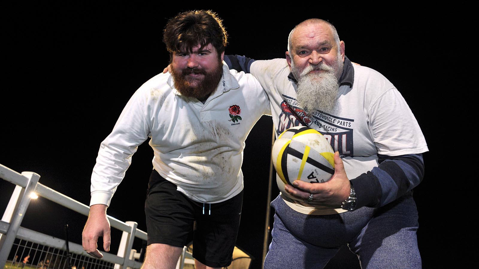 MAN v FAT Rugby players