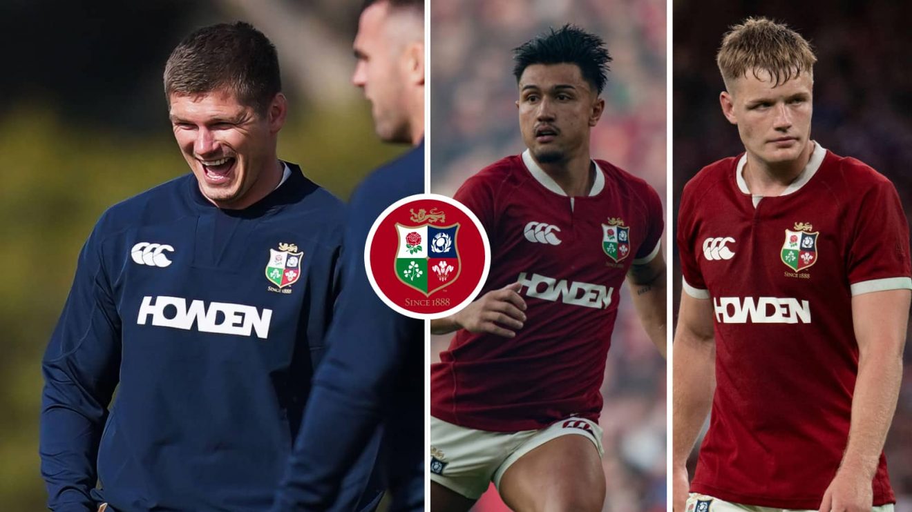 British and Irish Lions Owen Farrell, Marcus Smith and Fin Smith