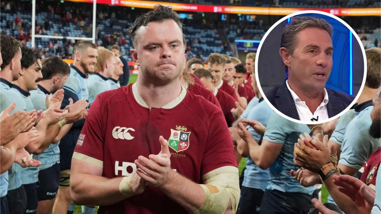 British and Irish Lions lock James Ryan and an inset of ex-All Blacks scrum-half Justin Marshall.
