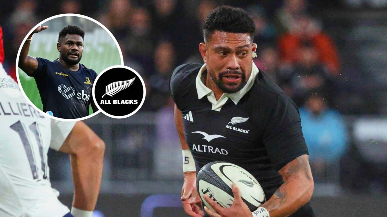 All Blacks captain Ardie Savea and an inset of Timoci Tavatavanawai.
