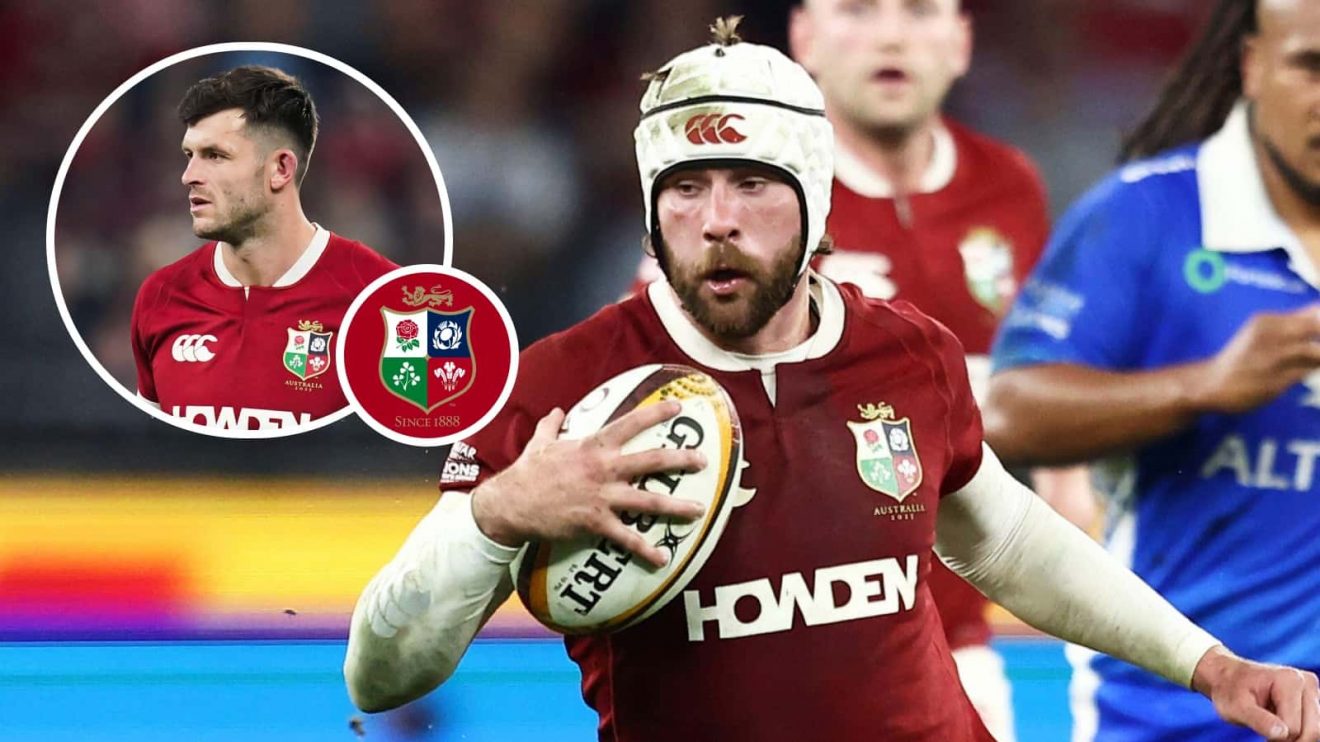 British and Irish Lions Mack Hansen and Blair Kinghorn