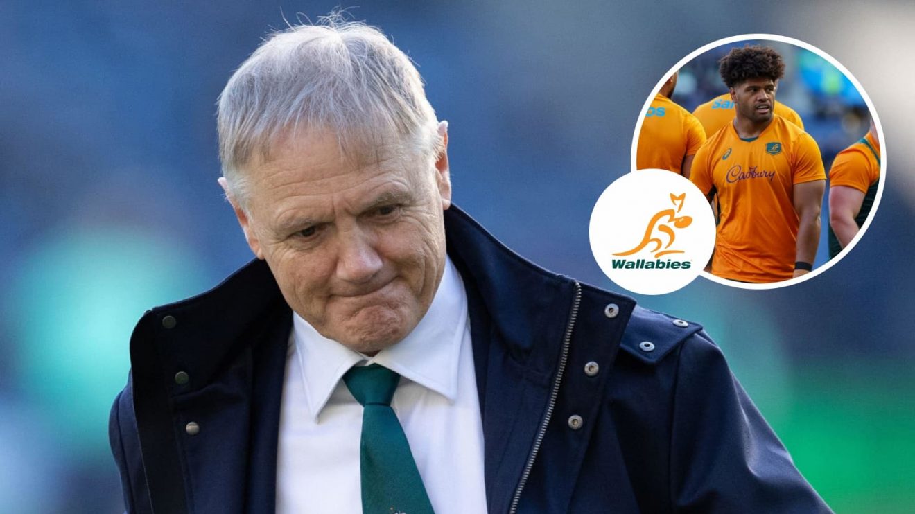 Wallabies head coach Joe Schmidt and back-rower Rob Valetini (inset).